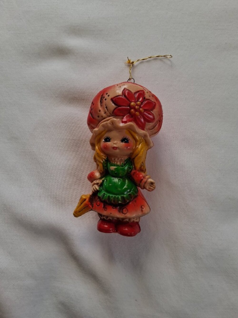 Vintage Frankel Christmas Blow Mold Figurine Ornament